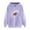 Purple, variant on Womens Coats Printed Hooded Rugby Print Long Sleeved Off Shoulder Sleeves Sweatshirt Army Green M,Coats for Women