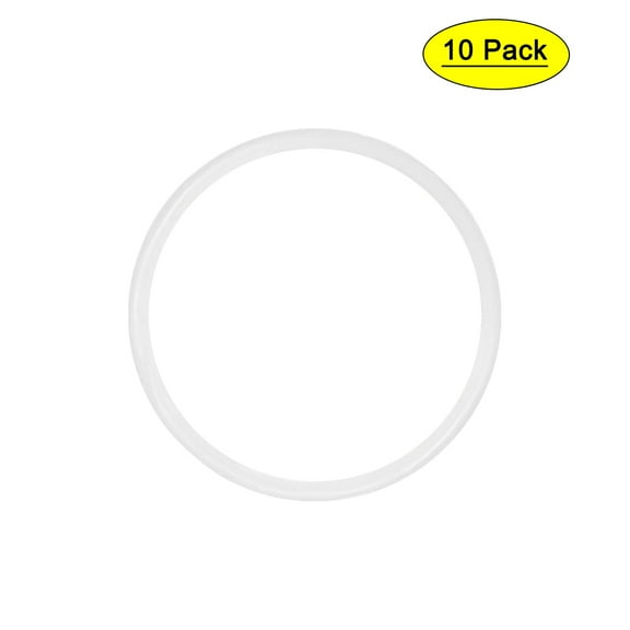 Uxcell 24mm OD 21mm ID 1.5mm Width Silicone Seal O-Rings White 10 Pack