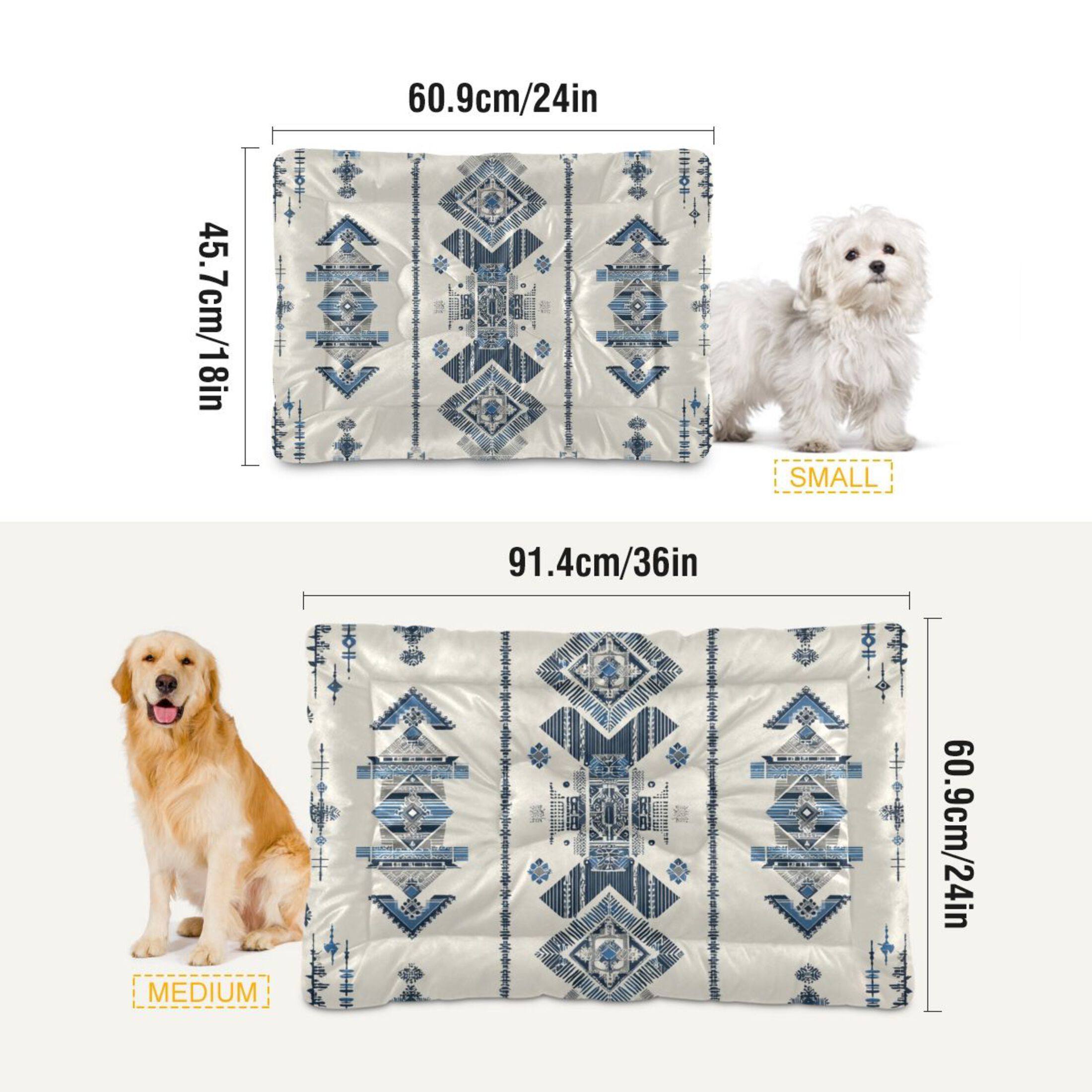 Cozy Mat Pet Bed Indoor Outdoor Warm Soft For Cat Dog Puppy(S/M) Ethnic Exotic
