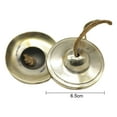 thumbnail image 2 of Tibetan Tingsha Cymbals - 6.5 Cm - Lucky Symbols Embossed，Percussion Instrument -C, 2 of 5