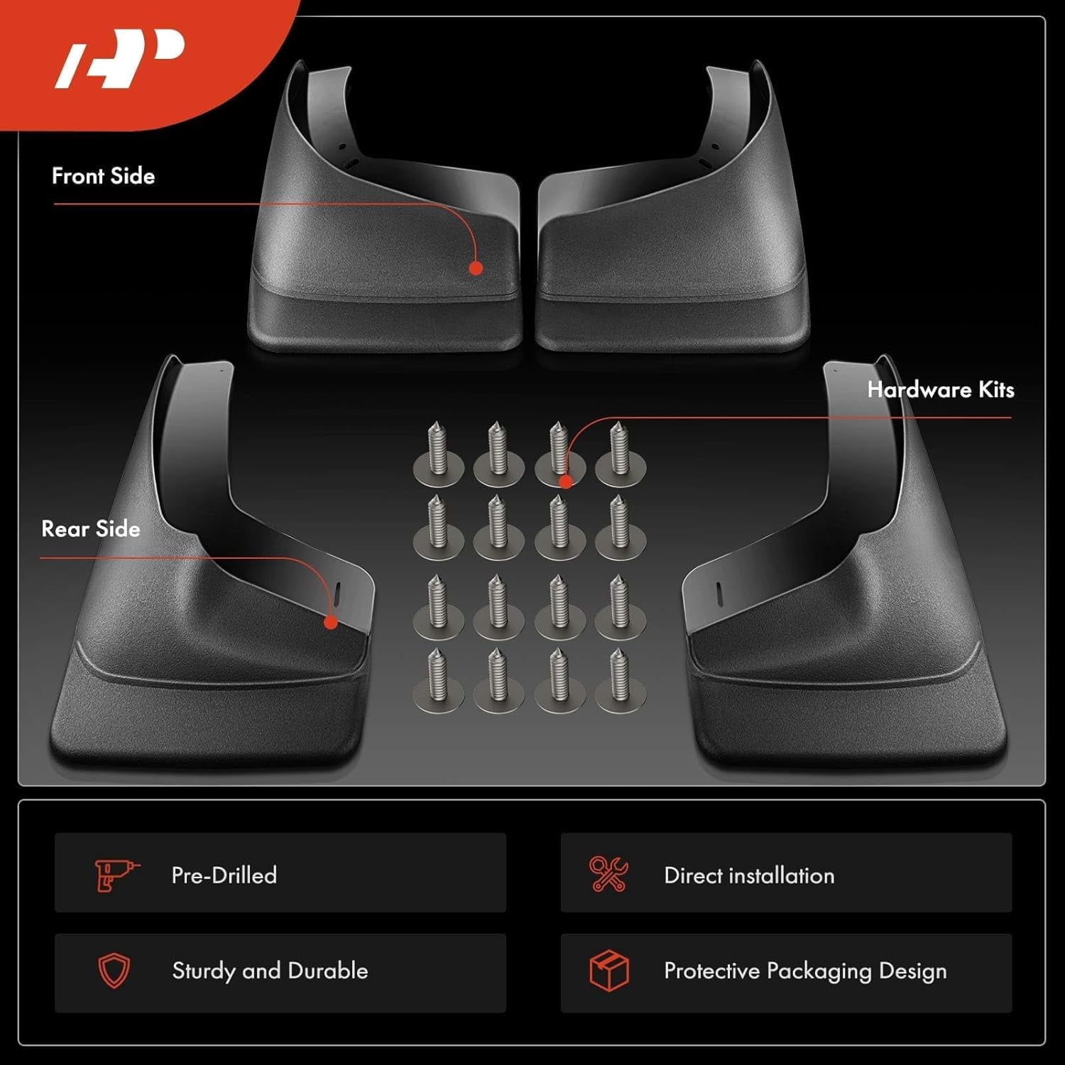 A-Premium Splash Guards Mud Flaps Replacement for Chevrolet Silverado