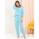 thumbnail image 2 of Pijama de Franela Lindo Impreso de Manga Larga y Pantalones Para Dormir Allegra K Azul L, 2 of 6