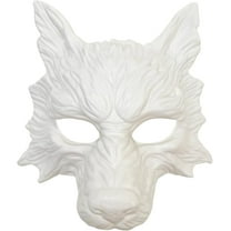 MasqStudio White Wolf Mask Animal Masquerade Halloween Mask Costume Cosplay Party mask (White)