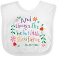thumbnail image 3 of Inktastic She is Fierce Funny Shakespeare Quote Girls Baby Bib, 3 of 4