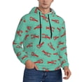 thumbnail image 2 of Cauagu Cartoon Lobsters 4 for Men's Pullover Hooded Sweatshirt Athletic Casual Hoodie Aautumn Hoodie Sweatshirt for Men Pullover Casual Hooded Sweatshirt-Large, 2 of 7