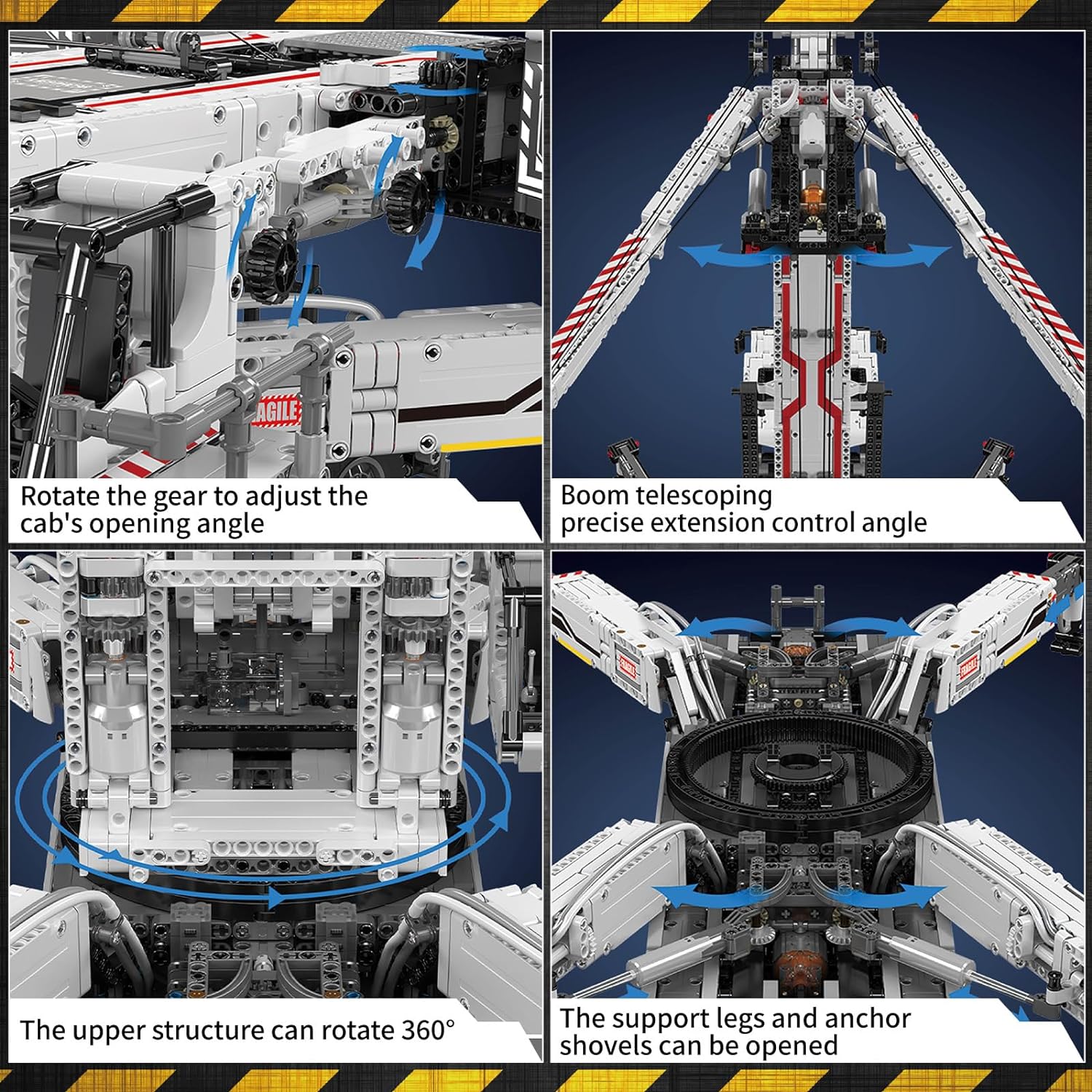 Mould King 17007 LTM11200 Technology Crane Building Set Heavy Crane Truck Building Block Kits