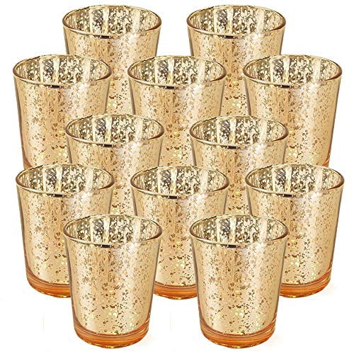 Just Artifacts 2 75 Inch Speckled Gold Mercury Glass Votive Candle Holder 12pcs Walmart Com Walmart Com