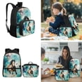 thumbnail image 2 of Yspwyqan Backpack Set for Primary Elementary, Aesthetic Horse Kids Backpack Set 4Pcs with Lunch Box Pencil Case, 17" Double Zipper Lightweight Schoolbag Fits 14" Laptop for Travel, 2 of 7