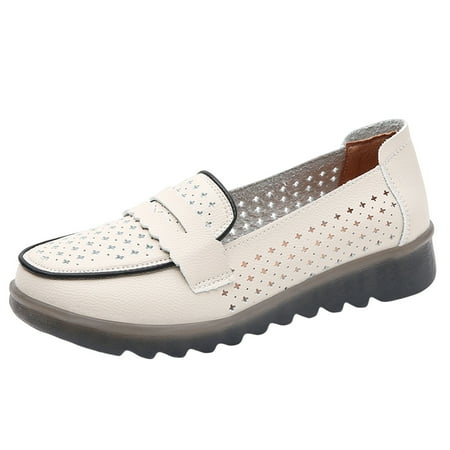 

Youmylove Shoes Leather Shoes Anti-Slip Women Single Shoes Comfortable Work Black Cow Sole Women Shoes Cozy Comfy Footwear