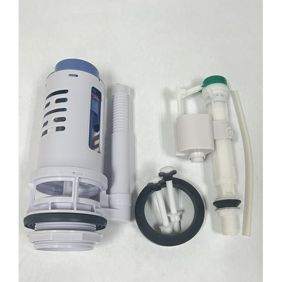 American Standard 3-inch Two Piece Flush Valve and Adjustable Fill Valve, 10-inch Tall Dual Top Button