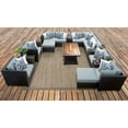 thumbnail image 3 of TK Classics Barbados 17C Wicker 17 Piece Fire Pit Patio Set, 3 of 4