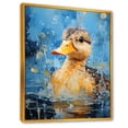 thumbnail image 2 of Designart "Splashing Duckling Delight" Animals Framed Wall Art - Traditional Yellow Duck Hallway Framed Wall Art Decor, 2 of 6
