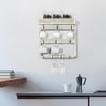 thumbnail image 6 of Oumilen Wall Mounted Wine Glass and Coffee Mug Storage Rack Shelf with 6 Metal Hooks, Gray Green, 6 of 7