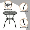 thumbnail image 6 of Nuu Garden  3-piece Black Cast Aluminum Patio Bistro Set butterfly, 6 of 10