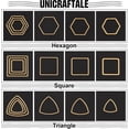 thumbnail image 4 of 54 piezas de anillos de unión de acero inoxidable en 3 estilos y 3 tamaños: conectores triangulares, cuadrados y con marcos. Abalorios dorados para joyería femenina., 4 of 8