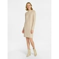 thumbnail image 2 of Time and Tru Women's Cable Knit Sweater Dress with Long Sleeves, Sizes XS-3XL, 2 of 5