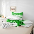 thumbnail image 6 of Manfei Geometric Artistic Pixel 7-Piece Bedding Comforter Set,Abstract Geometric Buffalo King Bedding Sets,White Green Bed Sheets For Girl Boys,Breathable Home Decor Reversible, 6 of 8