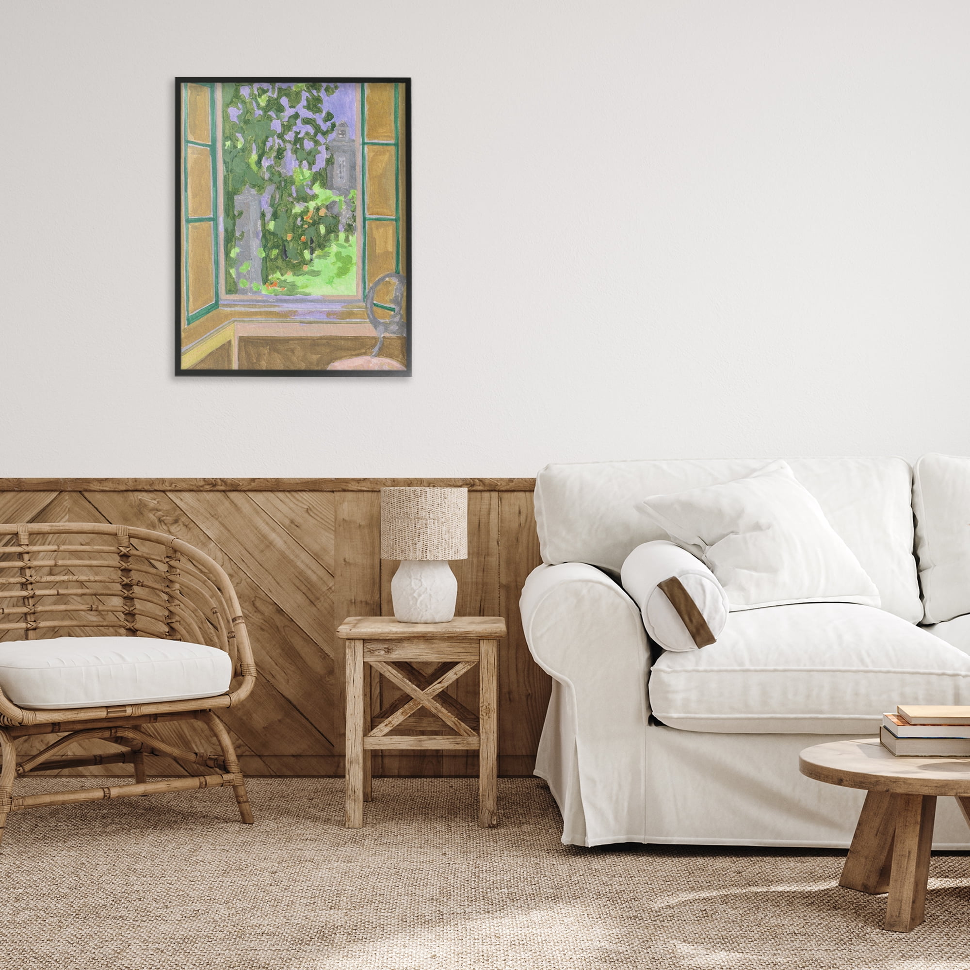 Seat For Spring Expression Black Framed Giclee Art, design by Melissa Wang