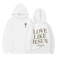 thumbnail image 5 of Tiijoy Hoodie for Girls Jesus Letter Print Hooded Sweatshirt Pullover Top, Sizes 9-10, 5 of 7