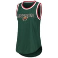 thumbnail image 2 of Women's G-III 4Her by Carl Banks Green Minnesota Wild Strategy Tank Top, 2 of 3