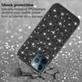 thumbnail image 4 of Compatible with iPhone 16 Pro Max Case Glitter Shockproof, iPhone 16 Pro Max Phone Case Bling Sparkly TPU and PC Silicone Shiny Girl Women Thin Protective Cover (Black), 4 of 14