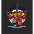 thumbnail image 2 of Fit as a Fiddle Violin Youth Black Long Sleeve Hoodie-Medium, 2 of 6