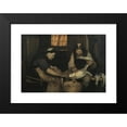 thumbnail image 2 of Anna Ancher 24x17 Black Modern Framed Museum Art Print Titled - Old Couple Plucking Gulls. Lars Gaihede and Old Lene (circa 1883), 2 of 5