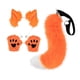 thumbnail image 4 of Conjunto de orejas y cola de , orejas de lobo de peluche, pinza para el pelo con guantes, disfraz de peluche para Naranja, 4 of 9