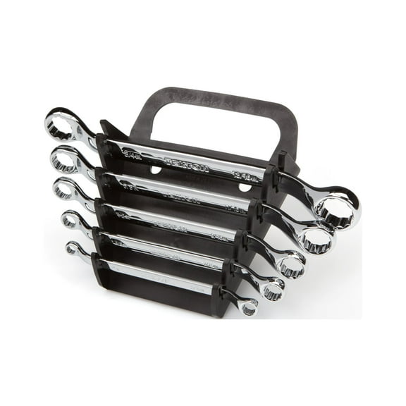 TEKTON 45-Degree Offset Box End Wrench Set, 5-Piece (1/4-13/16 in.) - Keeper | WBE23405