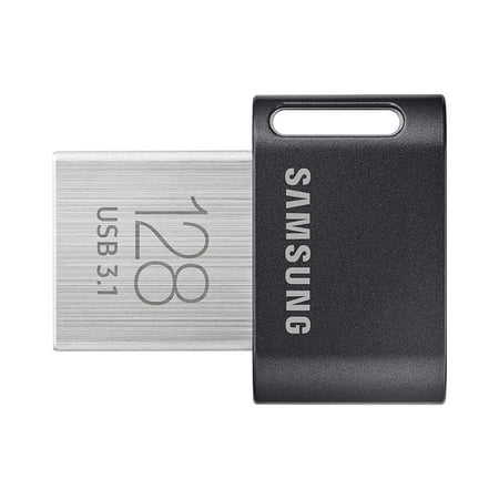 SAMSUNG FIT Plus 3.1 USB Flash Drive, 128GB, 400MB/s, Plug In and Stay, Storage Expansion for Laptop, Tablet, Smart TV, Car Audio System, Gaming Console,?MUF-128AB/AM,Gunmetal Gray