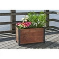 thumbnail image 2 of Grapevine Modern Wood Urban Garden Planter Box with 2 Sections in Brown/Black, 2 of 6