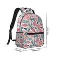 thumbnail image 2 of Yiaed Flower Leaves Print School Backpack College Backpack Daypacks for Students High School Spacious and Durable Daypack for Work and Travel-One Size, 2 of 6