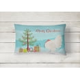 thumbnail image 2 of Carolines Treasures BB9350PW1216 White Holland Turkey Christmas Canvas Fabric Decorative Pillow, Teal, 12H x16W,, 2 of 3