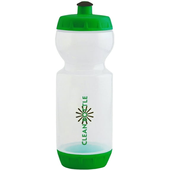 Clean Bottle 23 oz. Removable Top and Bottom Sports Water Bottle - Green