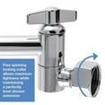 thumbnail image 2 of Adjustable Shower Arm Extension By, Brass Shower Head Extension Arm with High Polished Chrome Finish 11+ Inch, 2 of 8