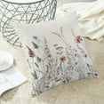 thumbnail image 6 of Spring Pillow Covers 20x20 Inch Set of 2, Black Wild Flower Throw Pillows Case,Colorful Seasonal Floral Plant Outdoor Decorative Farmhouse Decor Cushion Covers for Home Sofa Bed Couch, 6 of 7