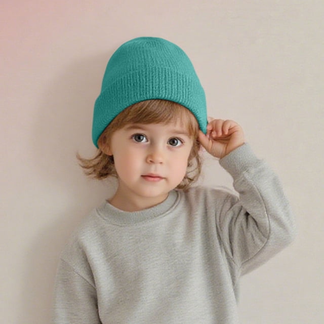YUNAFFT Bonnet Tricoté Uni pour Enfants, Chaud, Décontracté, Style Classique Simple