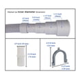 thumbnail image 3 of 10ft Washing Machine Drain Hose Extension Kit - Universal for Washer, Dishwasher & Dehumidifier, 7-Piece Set with U-Bracket, 4 Clamps & Adapter, 3 of 7
