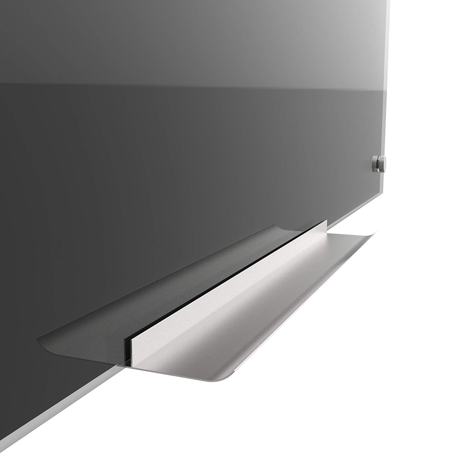 U Brands Glass Dry Erase Whiteboards, 48 x 36 inches, Black Surface, Frameless