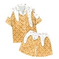 thumbnail image 3 of Ensemble de Pyjama de Noël pour Enfants Imprimé Filles Pyjamas en Satin Manches Courtes Ensemble de Pyjamas 2 Pcs Tenue de Noël Fille Pyjamas de Noël Enfants 4-5 Ans, 3 of 3