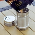 thumbnail image 4 of Stainless Steel seasoning 2 Pack Seasoning Bottle with Stainless Steel Dredge Shaker BBQ Dry Rub Spice Shaker Cooking Kitchen Gadget with Rotatable Cover, 4 of 6