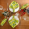 thumbnail image 5 of GZHJMY Chic Beautiful Yellow Lemons Floral Cloth Napkins, Set of 1 20 x 20 Inch Soft & Comfortable Polyester Dinner Napkin for Family, Restaurant, Weddings, Parties, 5 of 5