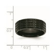 thumbnail image 6 of Chisel Stainless Steel Brushed Black IP-plated 8mm Grooved Band, 6 of 7