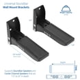 thumbnail image 2 of Soporte de pared para barra de sonido VIVO Steel Universal L Soportes negros, 2 of 9