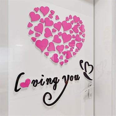Tainini Clearance! Heart DIY Removable Vinyl Decal Art Mural Wall Stickers Home Room Decor