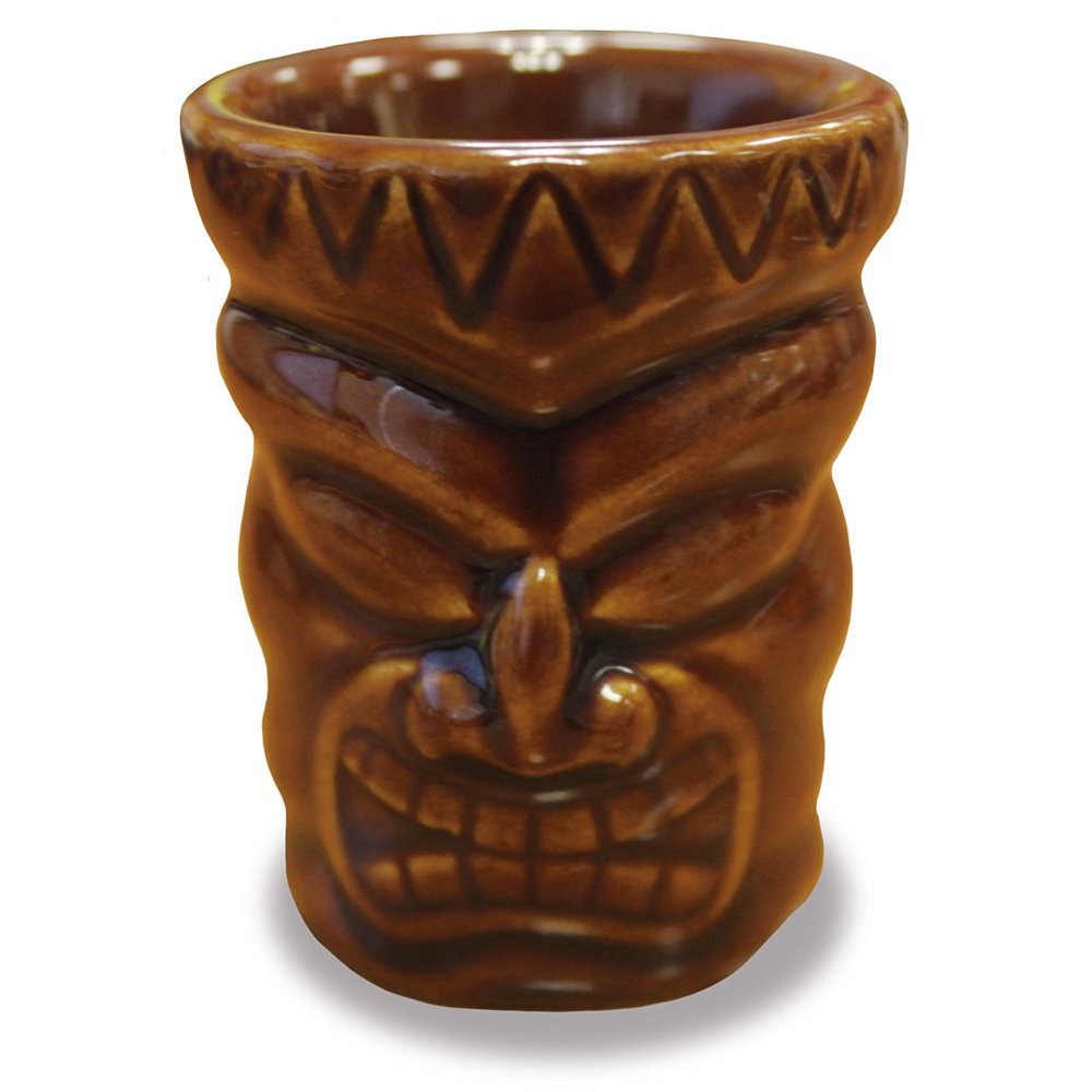 Island Heritage Grinning Tiki Ceramic Shot Glass, 1 Count