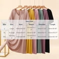 thumbnail image 4 of Asxite Womens Pajamas Solid Short Sleeve Round Neck Ruffle Hem Loose Breathable Nightgown, 4 of 6