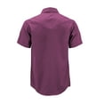 thumbnail image 2 of Men’s Casual Western Pearl Snap Button Down Short Sleeve Cowboy Dress Shirt (Burgundy #7, S), 2 of 3