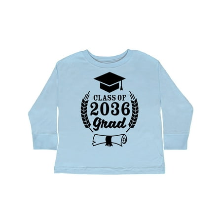 

Inktastic Class of 2036 Grad with Diploma and Graduation Cap Gift Toddler Boy or Toddler Girl Long Sleeve T-Shirt