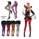 thumbnail image 4 of Medias de tubo largas a rayas rojas y negras para niños y adultos, para Halloween, para fiestas de disfraces, 4 of 4